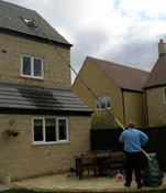 domestic window cleaning using reach and wash